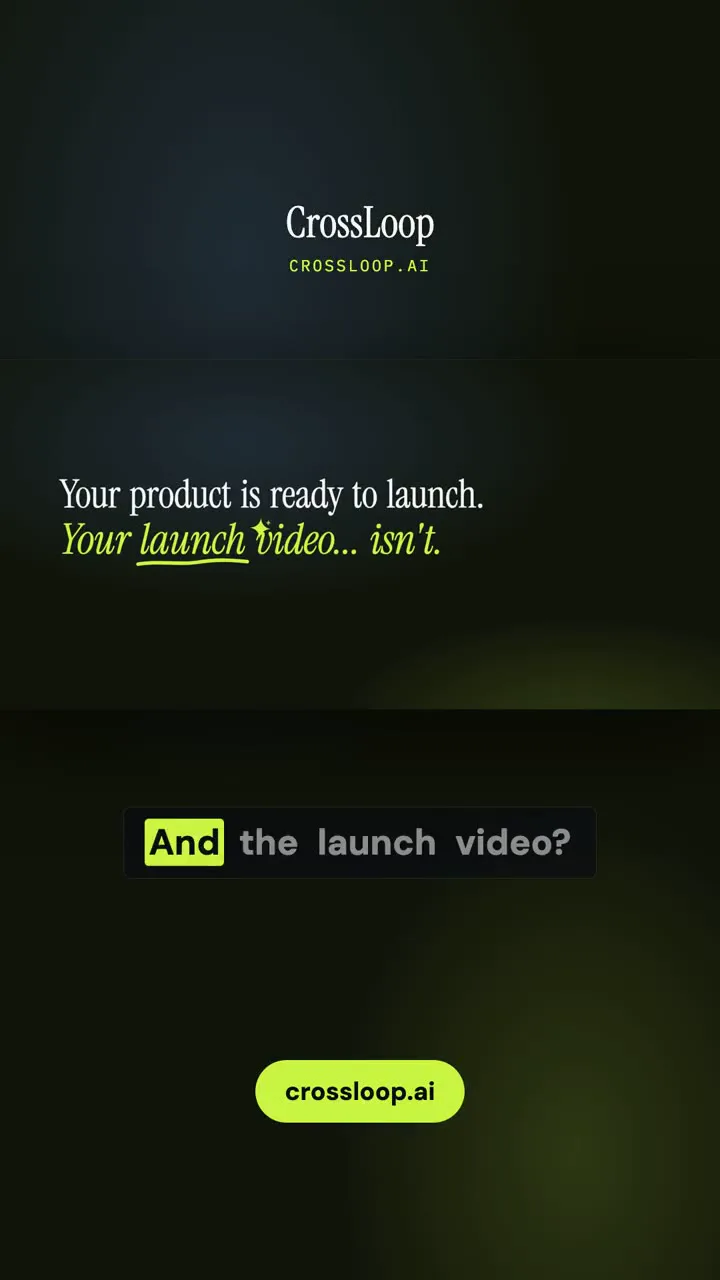 The launch film CrossLoop made from crossloop.ai